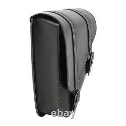 Ledrie Saddle Bag Black Leather 6.5 Liter, For Harley-davidson Softail 84-17