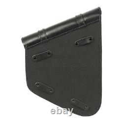 Ledrie Saddle Bag Black Leather 6.5 Liter, For Harley-davidson Softail 84-17