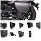 Left Black Harley Davidson Softail Custom Fat Boy Night Train Side Bag