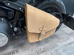 Light Brown Odin Saddle Suitable for Harley Davidson Softail Swing Arm Saddlebag