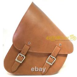 Mono Ledrie Universal Bag Leather Brown 12litri For Harley Davidson Softail