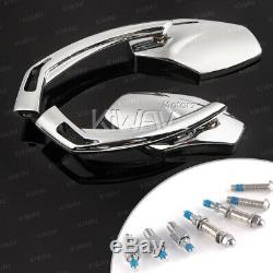 Motorcycle Chrome Rear View Mirrors For Harley-davidson Cvo Softail Springer