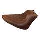 Mustang Large Tripper Solo Diamond Seat Brown For Harley-davidson Fls/s, Fxs