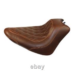 Mustang Large Tripper Solo Diamond Seat Brown for Harley-Davidson FLS/S, FXS