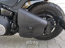 ODIN Blackline Side Bag Compatible With Harley Davidson Softail Limited