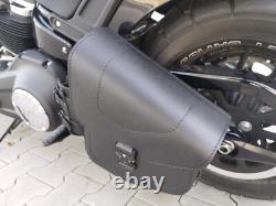 ODIN Blackline Side Bag Compatible With Harley Davidson Softail Limited