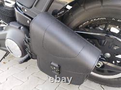 Odin Blackline Side Bag Black Suitable for Harley Davidson Softail Limited