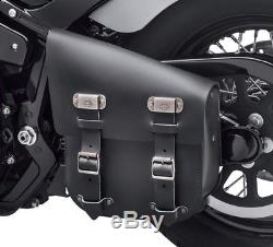 Original Harley-davidson Leather Side Pocket Bag Softail Starting 00 90201567