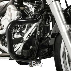 Pare Cylinder Mustache For Harley-davidson Softail 2000-2017 Black