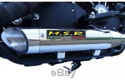R Double Exhaust Homologated Msr Custom Harley Davidson Fxst / B / Softail