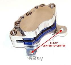 Rear Brake Pistons 4 Polished For Harley-davidson Softail 2000