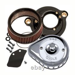 S&S Air Filter Mod. Mini Teardrop Stealth Chrome for Harley Davidson Softail