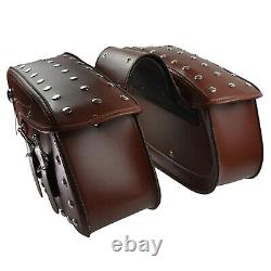 Saddle Bag Waterproof Leather Side Bag For Tools Brown Nails Pouch