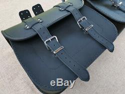 Saddle Bags Motorcycle Apollo Black Harley Davidson Fatboy Softail Heritage