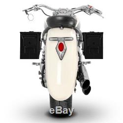 Set Lateral Pa108 Bags For Harley Davidson Softail Fat Bob (fxfb) Black