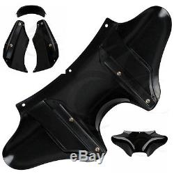 Shiny Black Exterior Fairing In Front Of Batwing For Harley Davidson Softail Dyna