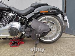 Side Bag Hades Black Compatible With Harley Davidson Fatboy Softail