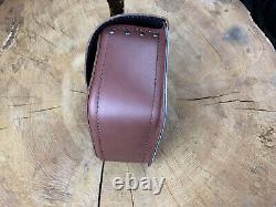 Side Pocket Odin Red-Brown By Orletanos Compatible with Harley Davidson Softail