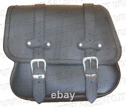 Single Side Leather Saddle Bag H-D Harley Davidson Custom Softail Bobber Chopper Soft