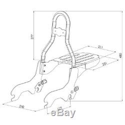 Sissy Bar CL For Harley Davidson Softail Deluxe Black 18-20