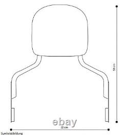 Sissy Bar + Luggage Rack for Harley Davidson Softail Standard 99-05 Black