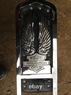 Sissy bar Harley Davidson 70's Eagle Wings in chrome FXR Softail Custom bike