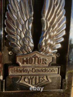 Sissy bar Harley Davidson 70's Eagle Wings in chrome FXR Softail Custom bike