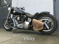 This Light Brown Odin Saddlebag Fits Harley Davidson Softail Swingarm