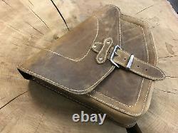 This Light Brown Odin Saddlebag Fits Harley Davidson Softail Swingarm