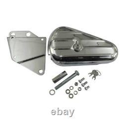 Toolbox, Chrome Tool with Left Support for Harley Davidson Softail