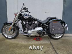 Zeus Black Bags + Support XL Suitable for Harley Davidson Softail from 2018