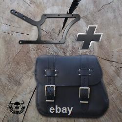 Zeus Black Bags + XL Support Suitable for Harley Davidson Softail 2017