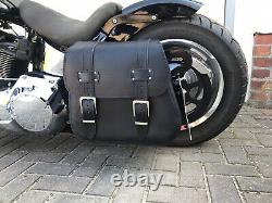 Zeus Black Bags + XL Support Suitable for Harley Davidson Softail 2017