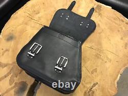 Zeus Black Saddlebags + Support XL Suitable for Harley Davidson Softail From 2018