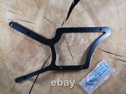 Zeus Black Saddlebags + Support XL Suitable for Harley Davidson Softail from