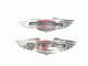 07 Harley Davidson Softail Deluxe Flstn Logo Écusson Couvre-chefs Latéraux