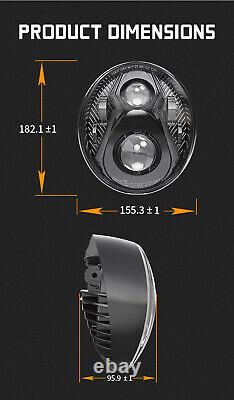 1 pièce Phare LED proche et lointain Pour Harley Davidson Softail Breakout 2018+