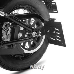 2x Côté support de licence de montage pour Harley Davidson Softail 18-21 noir Cr