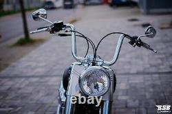 7 Boîtier De Phare CHROME Pour Tous Les Modèles Harley Davidson Softail