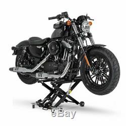 Cric Moto á Ciseaux XL pour Harley Davidson Softail Low Rider noir Lève