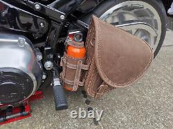 Diablo Braun Avec Porte-Bouteilles Convient pour Harley Davidson Softail Fatbob