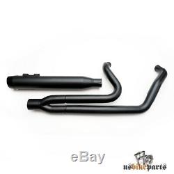 Échappement exhaust pipes Harley-Davidson Softail 1985-2016 noir complet