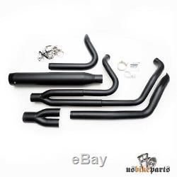 Échappement exhaust pipes Harley-Davidson Softail 1985-2016 noir complet