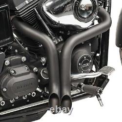 Echappement pour Harley-Davidson Sportster Dyna Softail Touring Drag Pipe noir