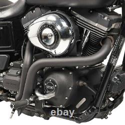 Echappement pour Harley-Davidson Sportster Dyna Softail Touring Drag Pipe noir