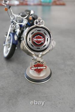 FRANKLIN MINT HARLEY DAVIDSON Héritage Softail 1997 moto casque montre support