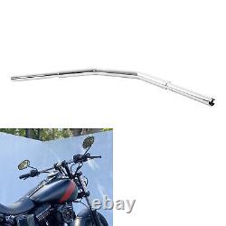 Guidon chromé 1-1/4 adapté pour Harley-Davidson Softail Dyna TBW