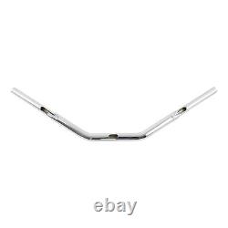 Guidon chromé 1-1/4 adapté pour Harley-Davidson Softail Dyna TBW