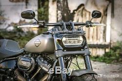 Heinzbikes Clignotants LED Guidon Harley Davidson Softail Breakout 2018 Noir