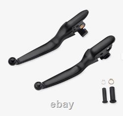 KIT LEVIERS NOIRS pour HARLEY DAVIDSON SOFTAIL. Ref 36700065 ORIGINAL